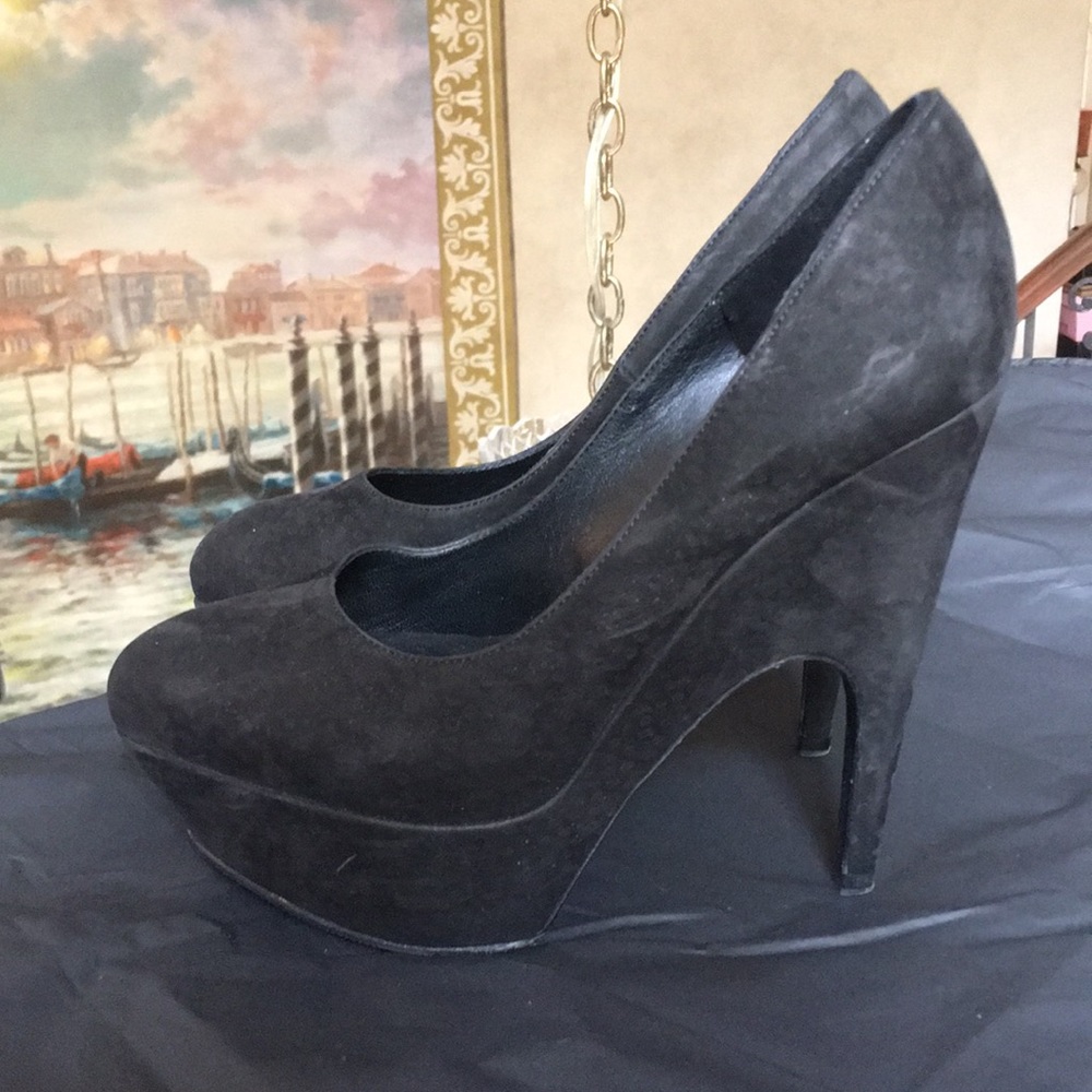 Ysl Black Platform Pump - image 2